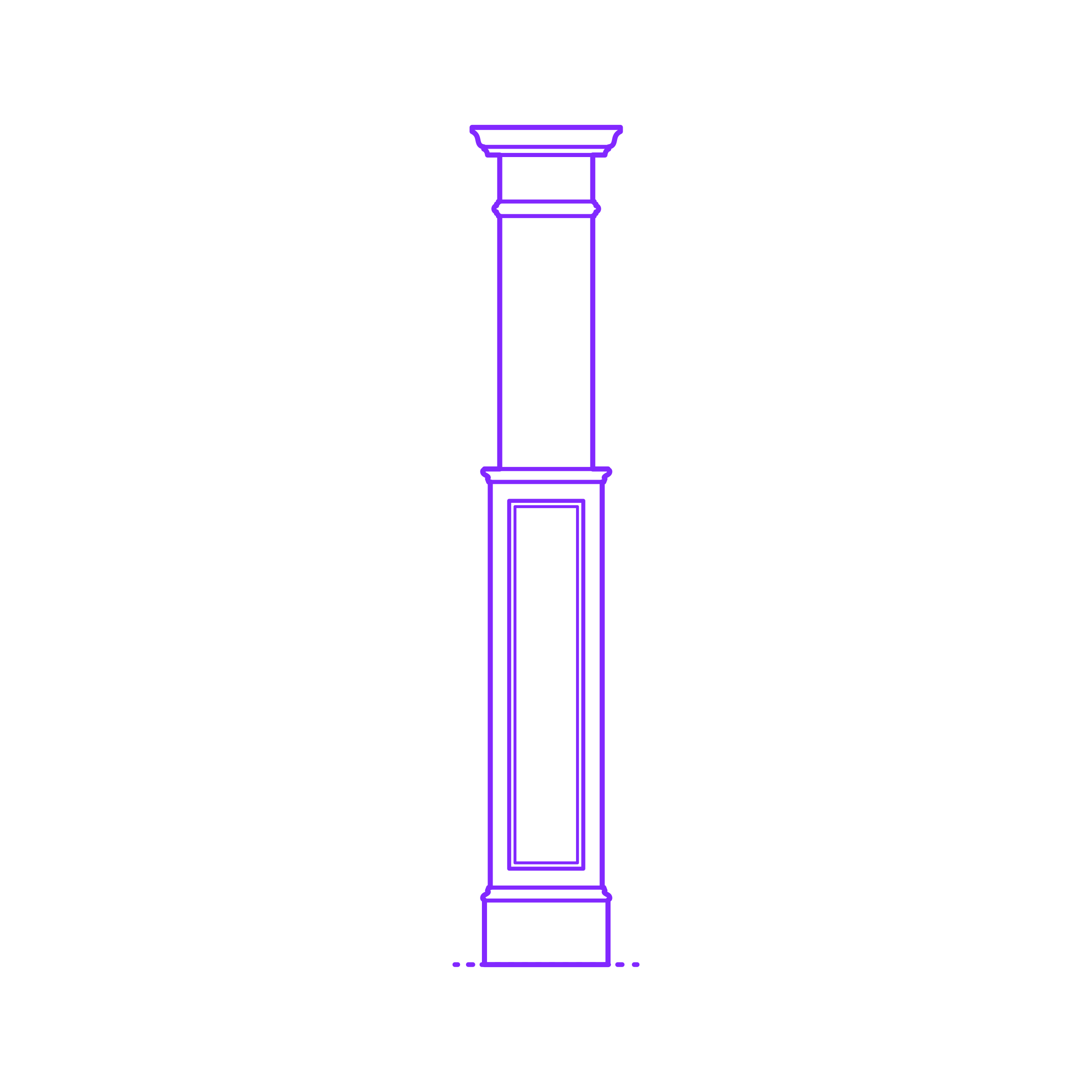 Buildings Wood Columns Square Base Capital Panel Half Editable Svg Line Art Free Vectors